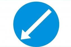 Biển báo Hướng phải đi vòng chướng ngại vật trái