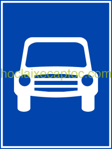 Biển báo đường dành riêng cho xe ô tô - biển báo hiệu lệnh
