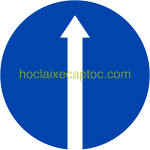 Hướng đi thẳng phải theo - biển báo hiệu lệnh