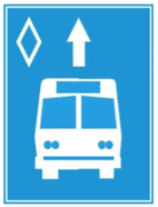 Làn đường dành cho xe buýt - biển báo hiệu lệnh