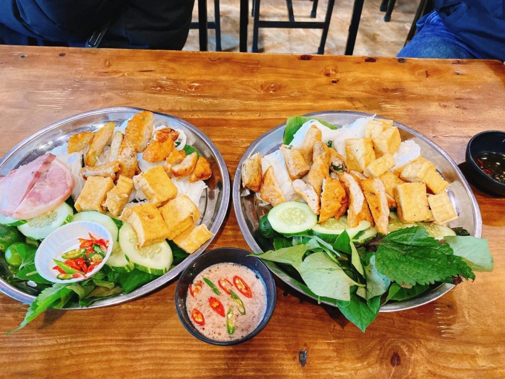 Bún đậu mắm tôm Hà Tĩnh - ăn trưa Hà Tĩnh