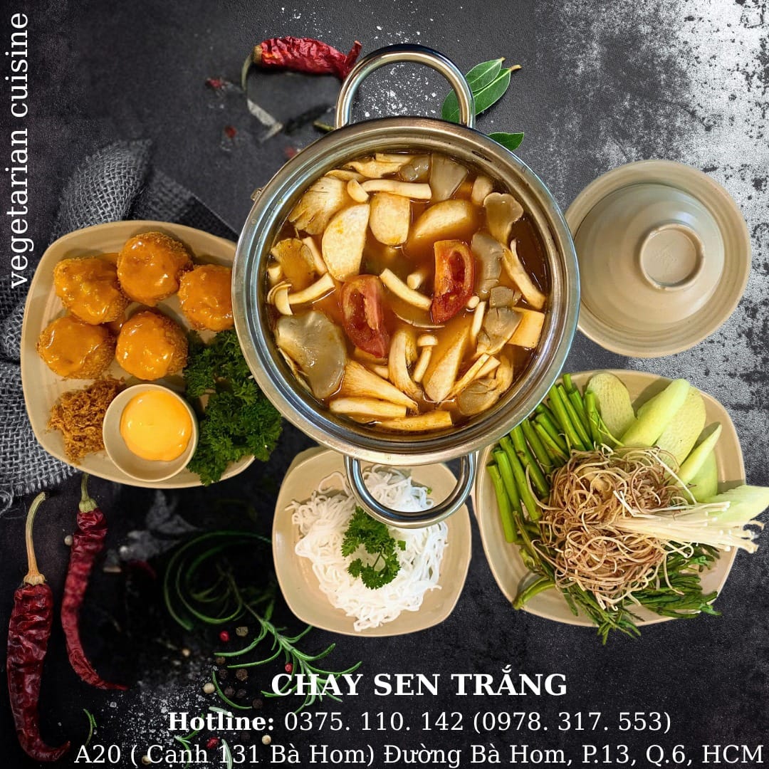 Quán Chay Sen Trắng - Món ăn trưa ngon Quận 6