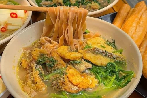 Quán ăn sáng bánh đa cá rô - Ăn sáng Hải Dương