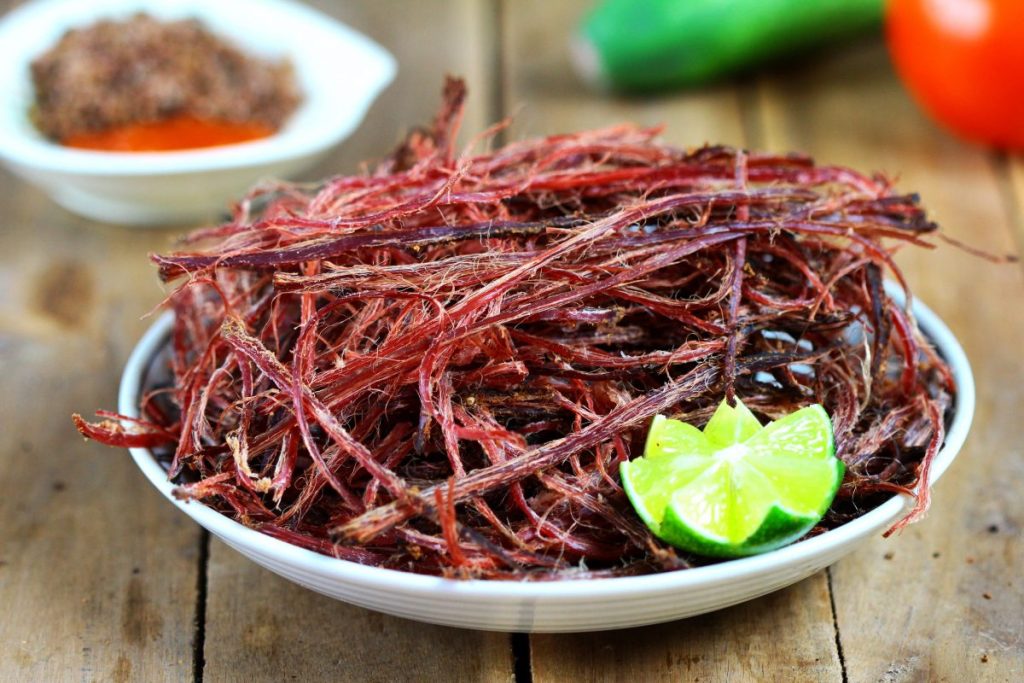 Thịt trâu gác bếp - ăn trưa Sơn La