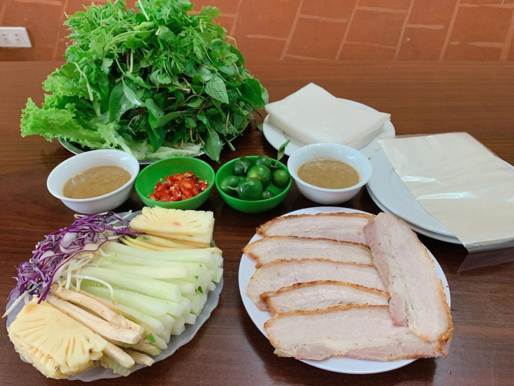 Bánh Tráng Thịt Heo - ăn tối Đà Nẵng