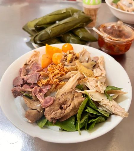 Bánh ướt lòng gà - Ăn sáng Lâm Đồng 
