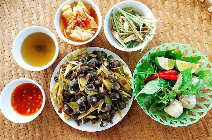 Ốc hấp sả Nghệ - Ăn tối Nghệ An