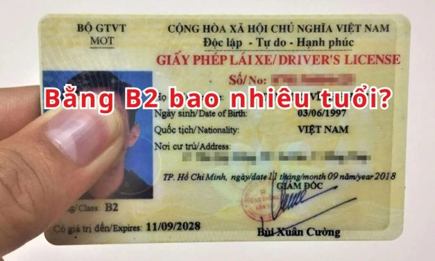 Bằng B2 bao nhiêu tuổi 2026? Điều kiện học lái xe ô tô mới