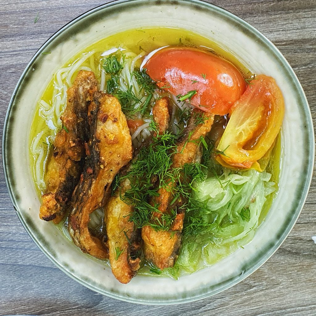 Bún cá rô đồng - ăn trưa Đồng Nai