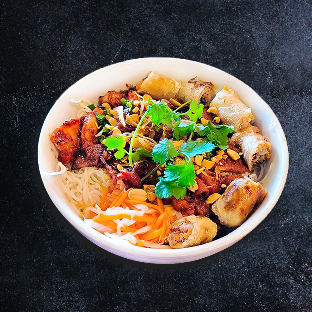 Bún thịt nướng - Ăn sáng Gò Công